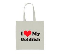 I Love My Goldfish - Borsa Tote IN Tela - Pesce Animali Proprietario Pond