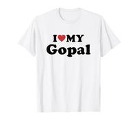 I Love My Gopal Nome Coordinato Coppia Maglietta