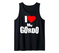 I Love My Gordo Couples Latino Humor Tee Más Gordo, Más Amor Canotta