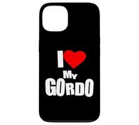 I Love My Gordo Couples Latino Humor Tee Más Gordo, Más Amor Custodia per iPhone 13