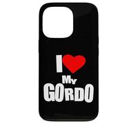 I Love My Gordo Couples Latino Humor Tee Más Gordo, Más Amor Custodia per iPhone 13 Pro