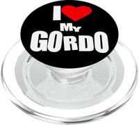 I Love My Gordo Couples Latino Humor Tee Más Gordo, Más Amor PopSockets PopGrip per MagSafe