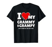 I Love My Grammy e Grampy Grandkids Maglietta