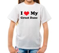 I Love My Great Dane - T-Shirt - Cucciolo Cane Canina Animali Danesi Breed