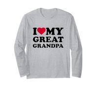 I Love My Great Grandpa Family Heart Maglia a Manica