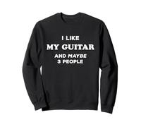 I Love My Guitar Mi Piace la mia Chitarra e Forse 3 Persone Felpa
