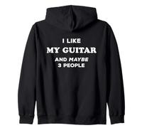 I Love My Guitar Mi Piace la mia Chitarra e Forse 3 Persone Felpa con Cappuccio