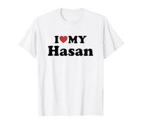 I Love My Hasan Nome Coordinato Coppia Maglietta