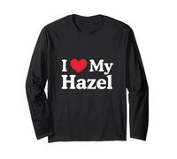 I Love My Hazel Heart Hazel Love Hazel Maglia a Manica