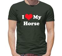 I Love My Horse - T-Shirt - Cavalli Show Saltellante da Corsa da Moto Amante