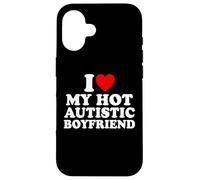 I Love My Hot Autistic Boyfriend Heart My Autism BF Custodia per iPhone 16