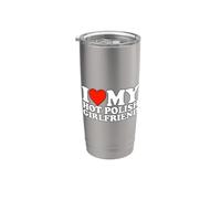 I Love My Hot Polish Girlfriend Bicchiere termico in acciaio inox doppia parete