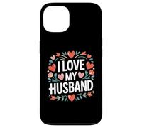 I Love My Husband Cuore Fiore Design Custodia per iPhone 13