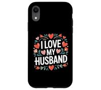 I Love My Husband Cuore Fiore Design Custodia per iPhone XR