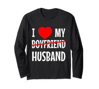 I Love My Husband Newly Wed Matrimonio Regalo di Nozze Cuore Maglia a Manica