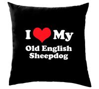 I Love My Inglese Antico Cane da Pastore - Cuscino - Cucciolo Proprietario