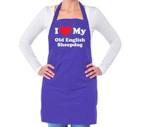 I Love My Inglese Antico Cane da Pastore - Unisex Adulti Grembiule - Cucciolo