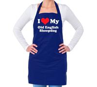 I Love My Inglese Antico Cane da Pastore - Unisex Adulti Grembiule - Cucciolo