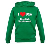 I Love My Inglese Fox Hound - Bambini Felpa/Maglione - Cane Cani Cucciolo Carino