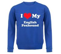 I Love My Inglese Fox Hound - Bambini Felpa/Maglione - Cane Cani Cucciolo Carino