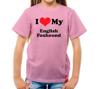 I Love My Inglese Fox Hound - T-Shirt - Cane Cani Cucciolo Cuccioli Carino Lover