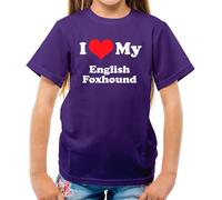 I Love My Inglese Fox Hound - T-Shirt - Cane Cani Cucciolo Cuccioli Carino Lover
