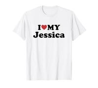 I Love My Jessica Nome Coordinato Coppia Maglietta