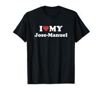 I Love My Jose-Manuel Nome Coordinato Coppia Maglietta