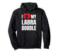 I Love My Labradoodle - Sagoma di Cane a Forma di Cuore Felpa con Cappuccio