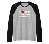 I Love My Labrador Retriever Labby Labbi Lab Maglia con Maniche Raglan