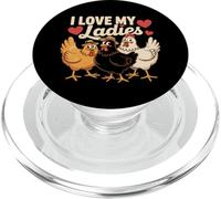 I Love My Ladies Funny Farm Bird Animal Farmer Pollo PopSockets PopGrip per MagSafe