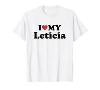 I Love My Leticia Nome Coordinato Coppia Maglietta