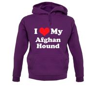 I Love My Levriero Afgano - Felpa con Cappuccio / - Cane - Cani - Cagnolino - -