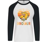 I Love My Little Dragon Bearded Dragon Uomo L/S Baseball T-Shirt