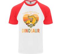 I Love My Little Dragon Bearded Dragon Uomo S/S Baseball T-Shirt