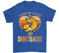 I Love My Little Dragon Bearded Dragon Uomo T-Shirt 100% Cotone