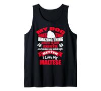 I Love My Maltese Dog Funny Puppy Lover Canotta