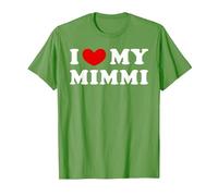 I Love My Mimmi, Amo La Mia Mimmi Maglietta, Uomo, Erba, XL