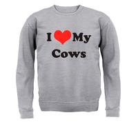 I Love My Mucche - Adulti Felpa/Maglione - Mucca Fattoria Animali Bovini Bull