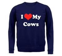 I Love My Mucche - Adulti Felpa/Maglione - Mucca Fattoria Animali Bovini Bull