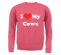 I Love My Mucche - Adulti Felpa/Maglione - Mucca Fattoria Animali Bovini Bull