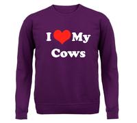 I Love My Mucche - Adulti Felpa/Maglione - Mucca Fattoria Animali Bovini Bull