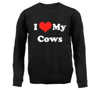 I Love My Mucche - Adulti Felpa/Maglione - Mucca Fattoria Animali Bovini Bull