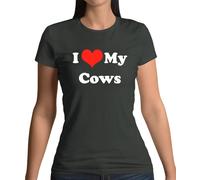 I Love My Mucche - T-Shirt - Mucca Fattoria Contadino Animali Bovini Toro