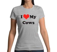 I Love My Mucche - T-Shirt - Mucca Fattoria Contadino Animali Bovini Toro