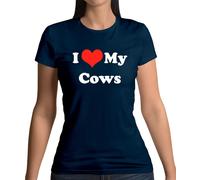 I Love My Mucche - T-Shirt - Mucca Fattoria Contadino Animali Bovini Toro