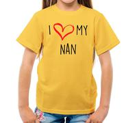 I Love My Nan - T-Shirt - Nonna Gran Nonnina Nonna per la Festa Della Mamma