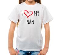 I Love My Nan - T-Shirt - Nonna Gran Nonnina Nonna per la Festa Della Mamma