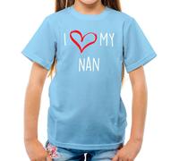 I Love My Nan - T-Shirt - Nonna Gran Nonnina Nonna per la Festa Della Mamma