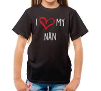 I Love My Nan - T-Shirt - Nonna Gran Nonnina Nonna per la Festa Della Mamma